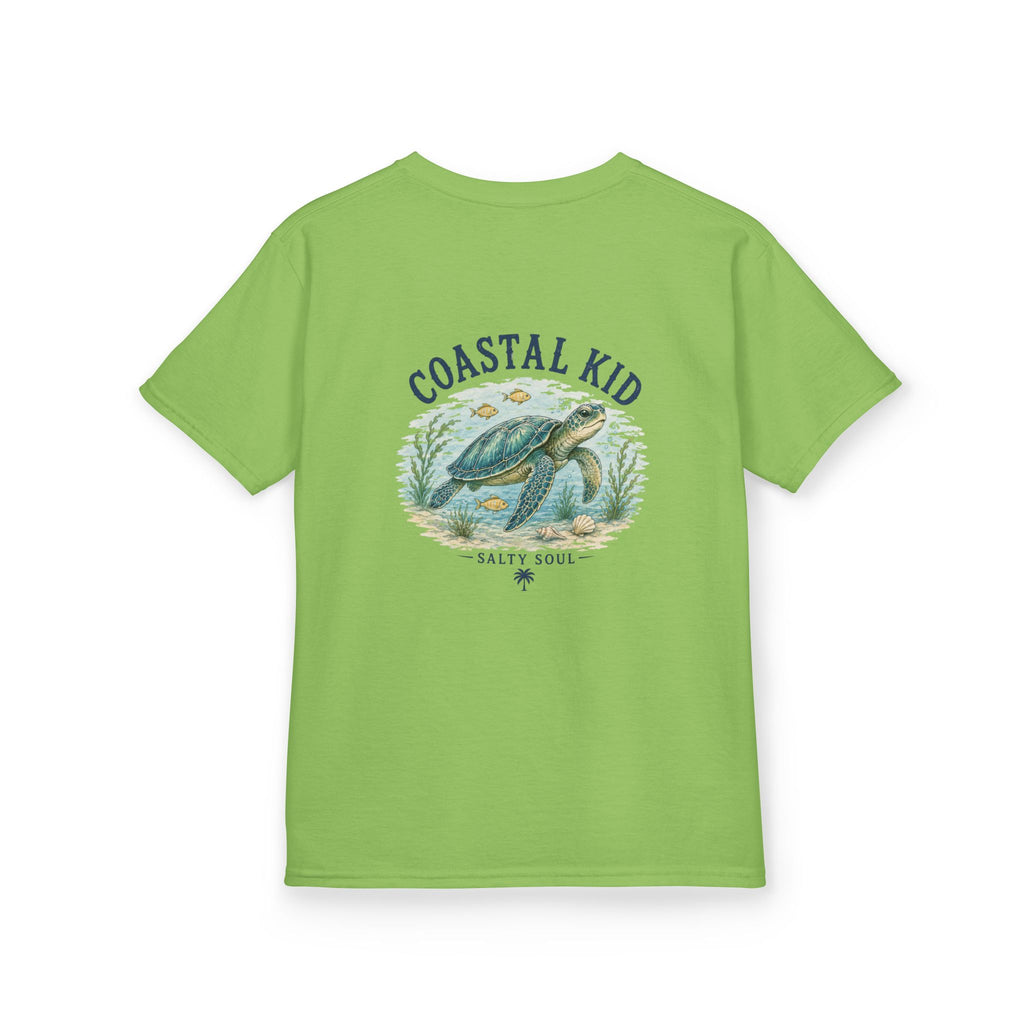 Coastal Kid Kids Tee — Vintage Sea Turtle Beach Shirt