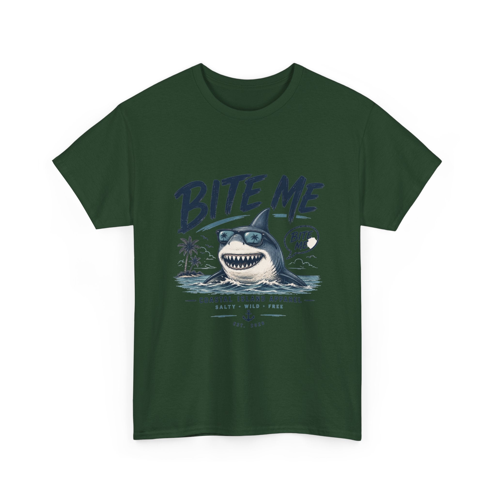 Bite Me Shark Tee — Coastal Island Graphic T-Shirt
