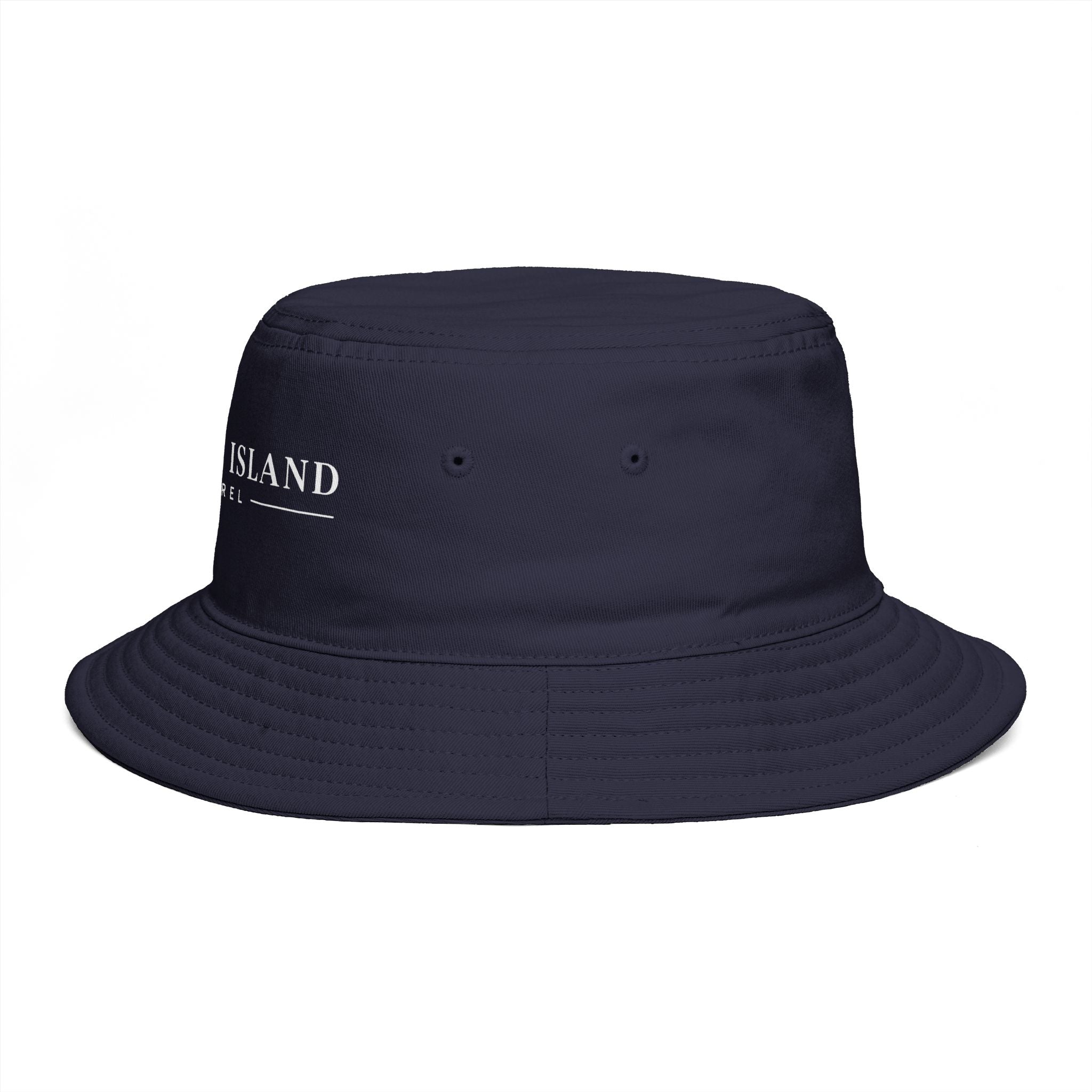 Coastal Island Apparel Bucket Hat - Brown Embroidered Beach Sun Hat