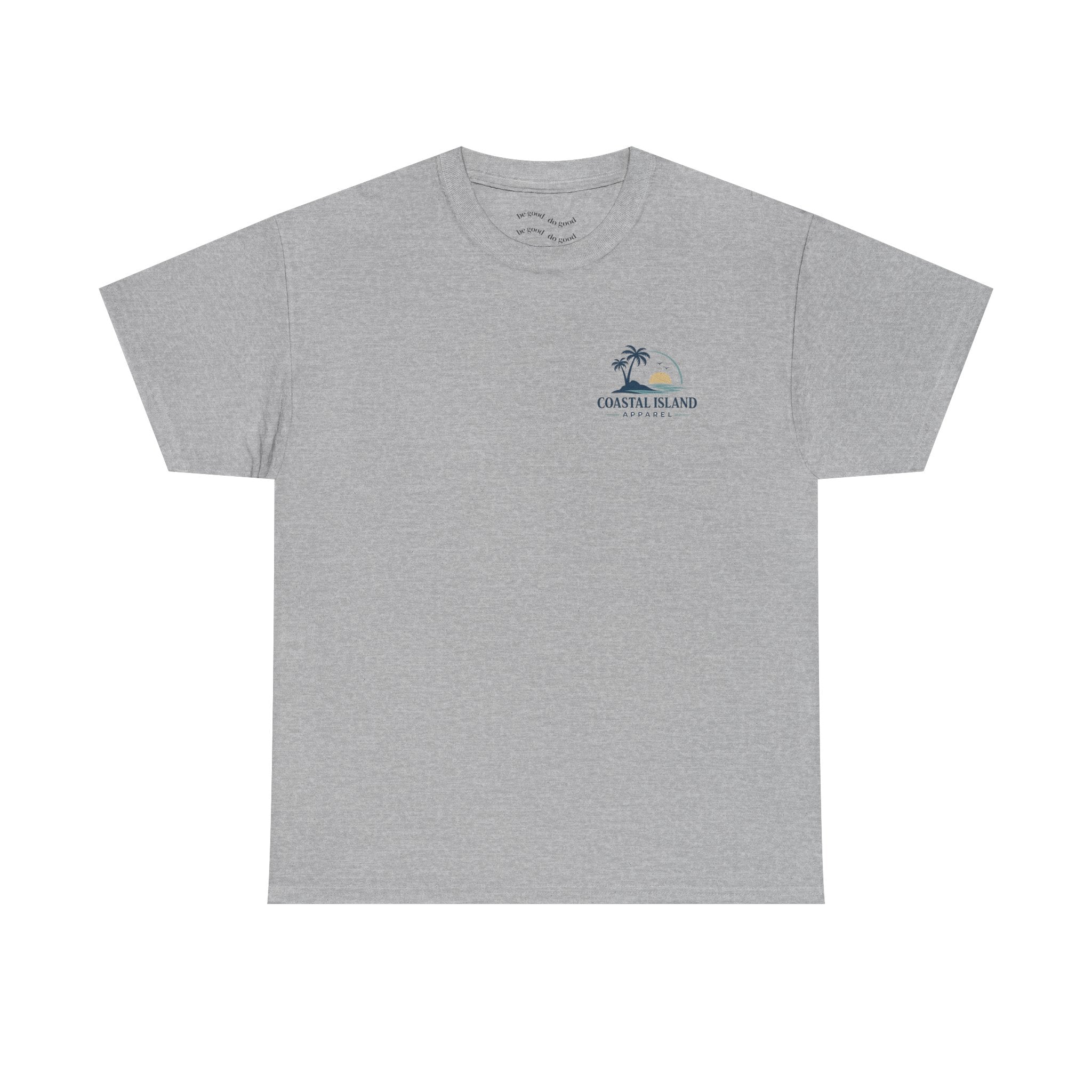 Coastal Island Sunset Beach T-Shirt | Palm Tree Ocean Graphic Tee