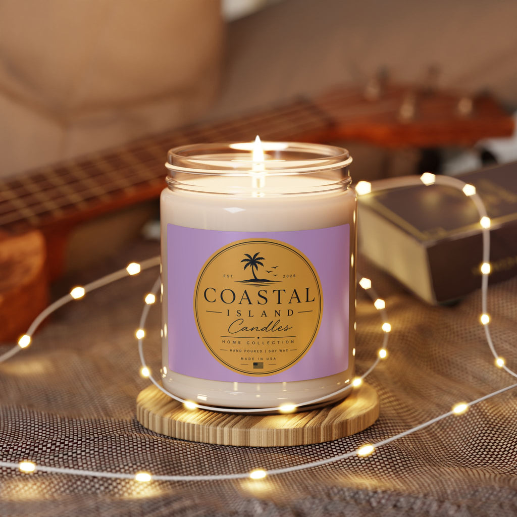 Coastal Island Scented Soy Candle 9oz – Tropical Palm Beach Scent