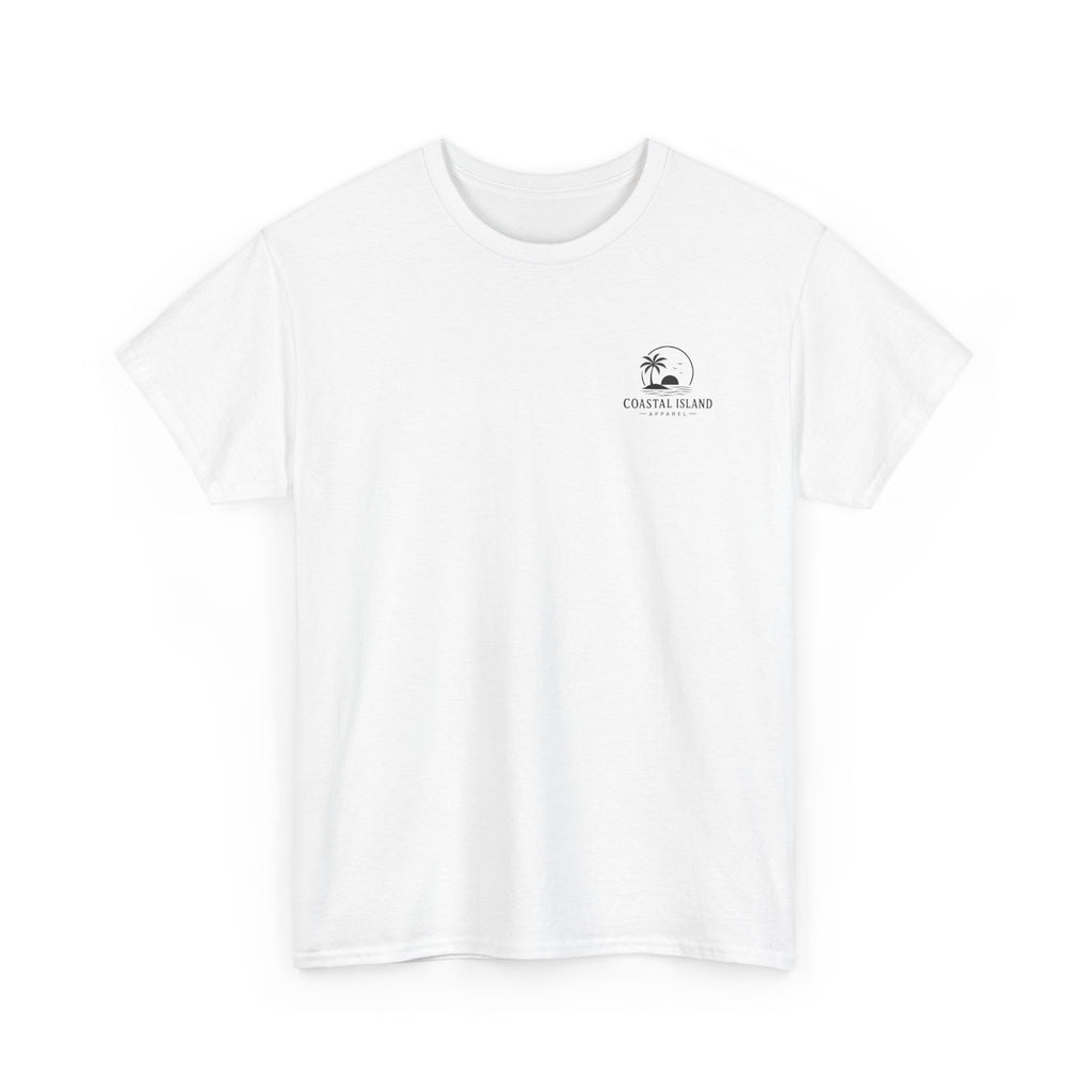 Coastal Island Vintage Car Sunset T-Shirt | Beach Palm Graphic Tee
