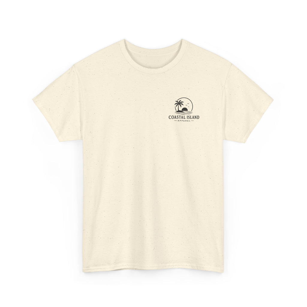 Coastal Island Tee — Vintage Sunset Palm Graphic T-Shirt
