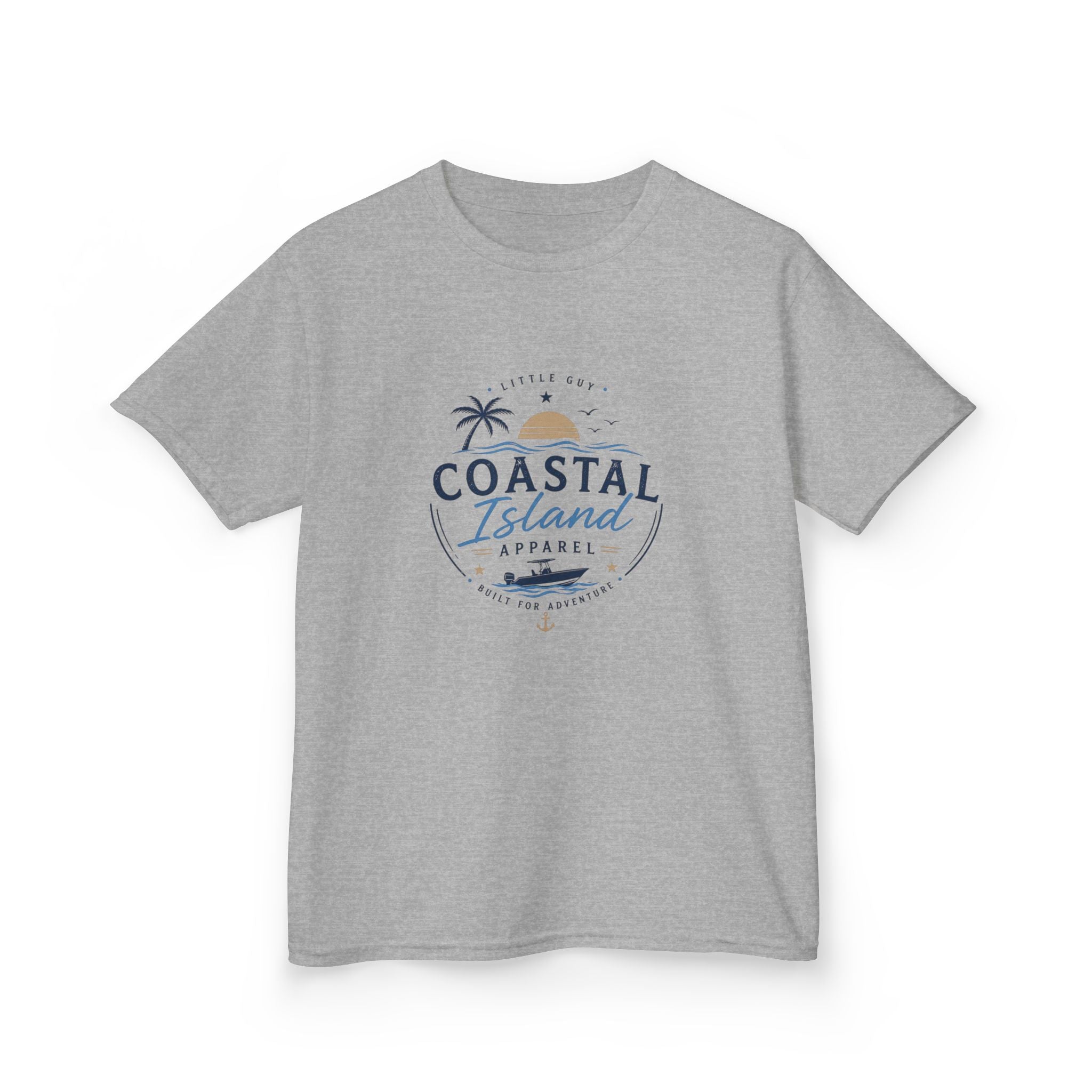 Kids Coastal Island T-Shirt — Beach Palm Tree Tee