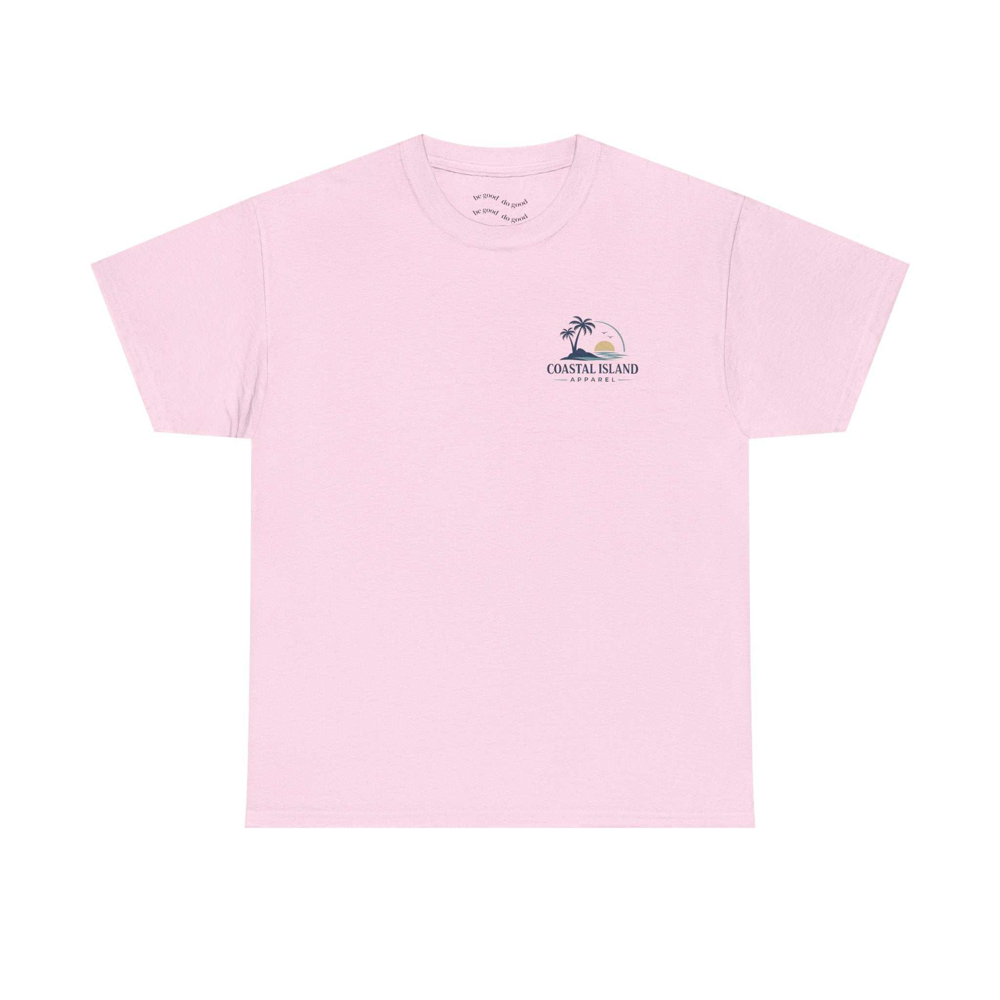 Coastal Island Sunset Beach T-Shirt | Palm Tree Ocean Graphic Tee