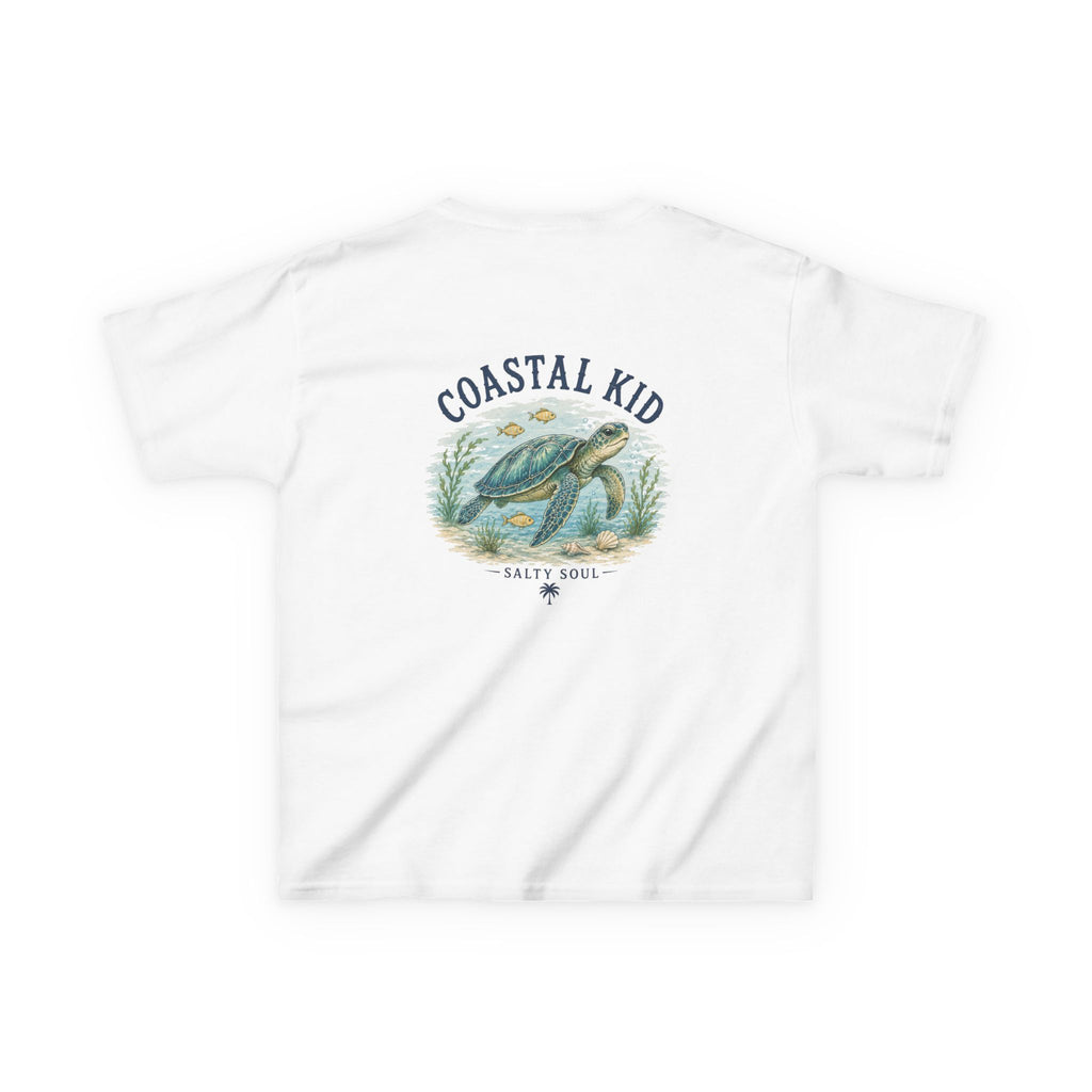 Coastal Kid Kids Tee — Vintage Sea Turtle Beach Shirt