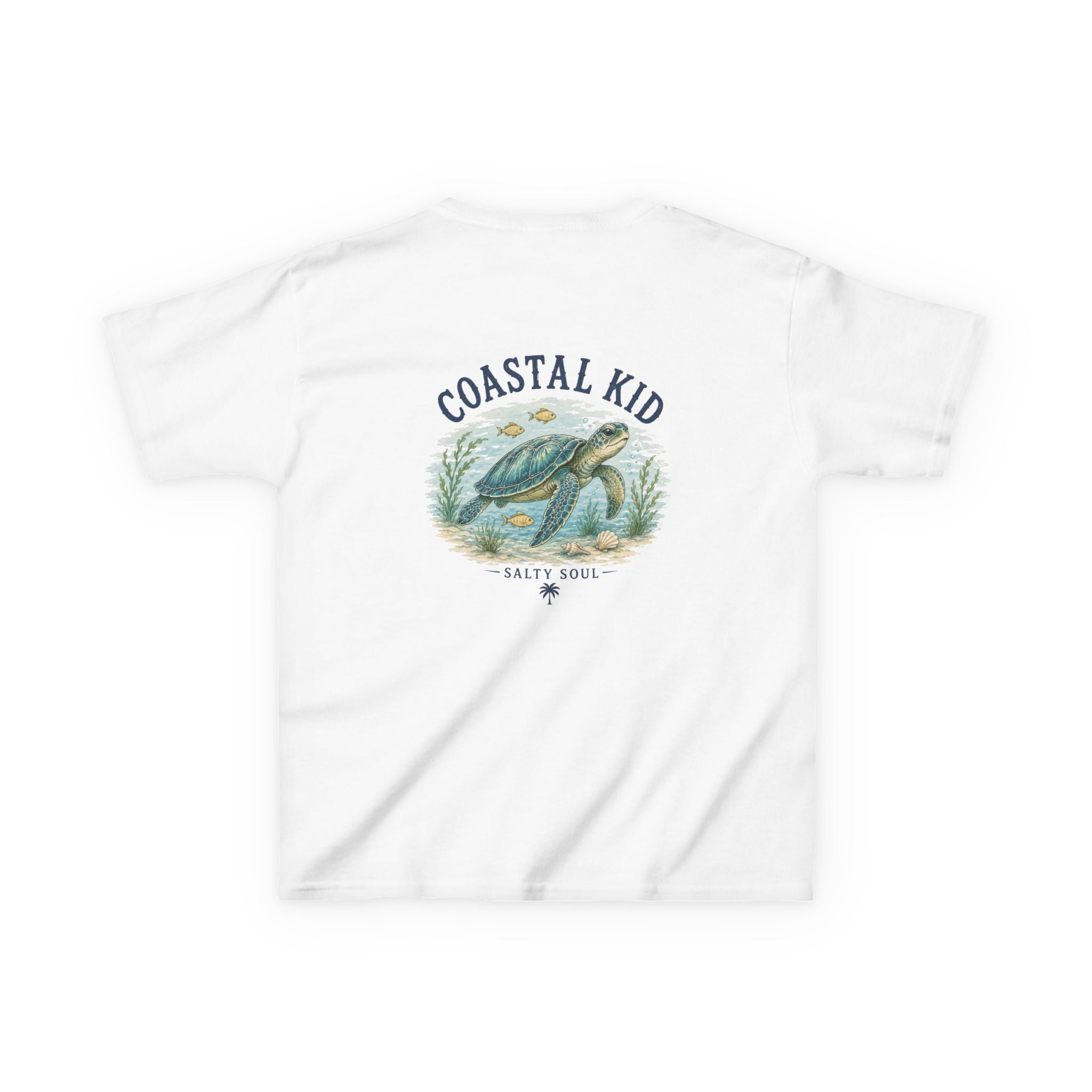 Coastal Kid Kids Tee — Vintage Sea Turtle Beach Shirt