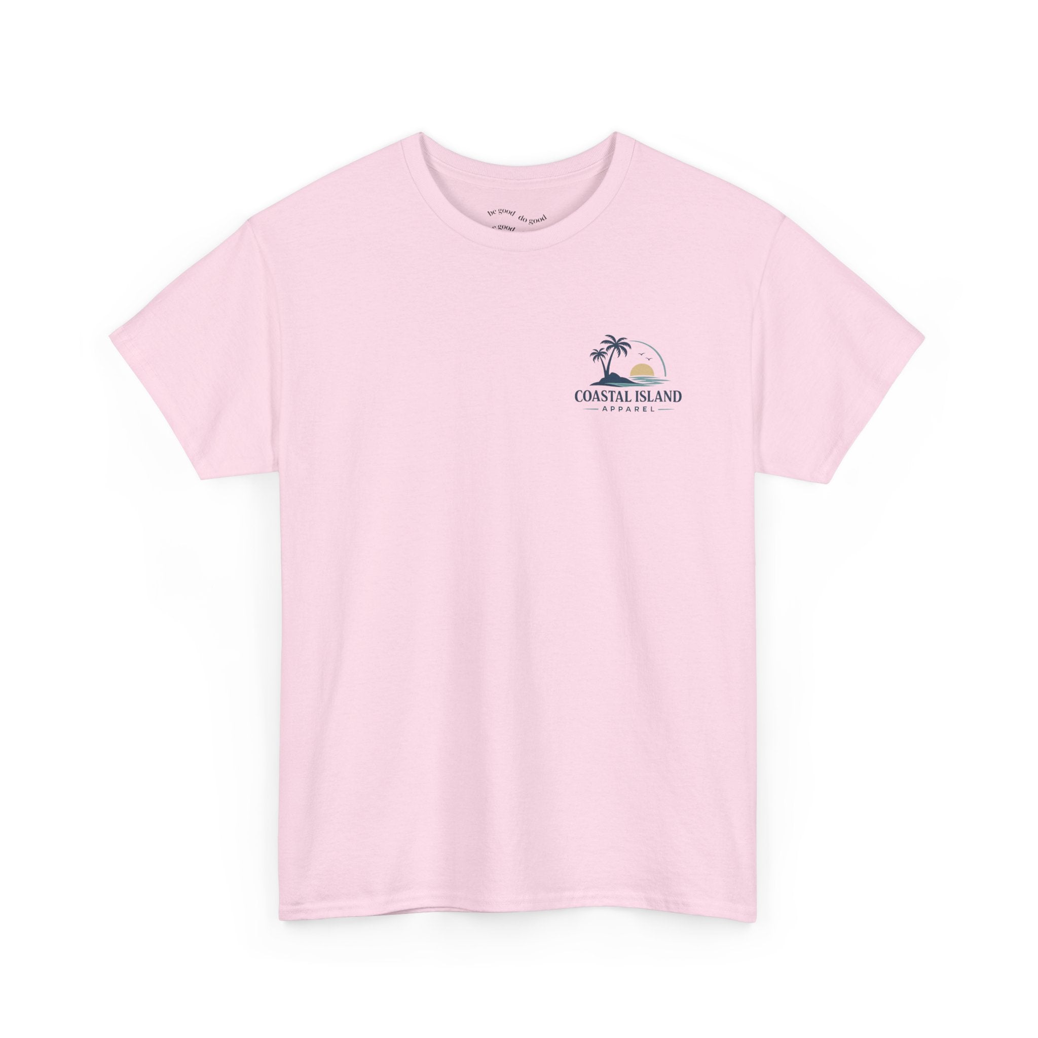 Coastal Island Sunset Beach T-Shirt | Palm Tree Ocean Graphic Tee