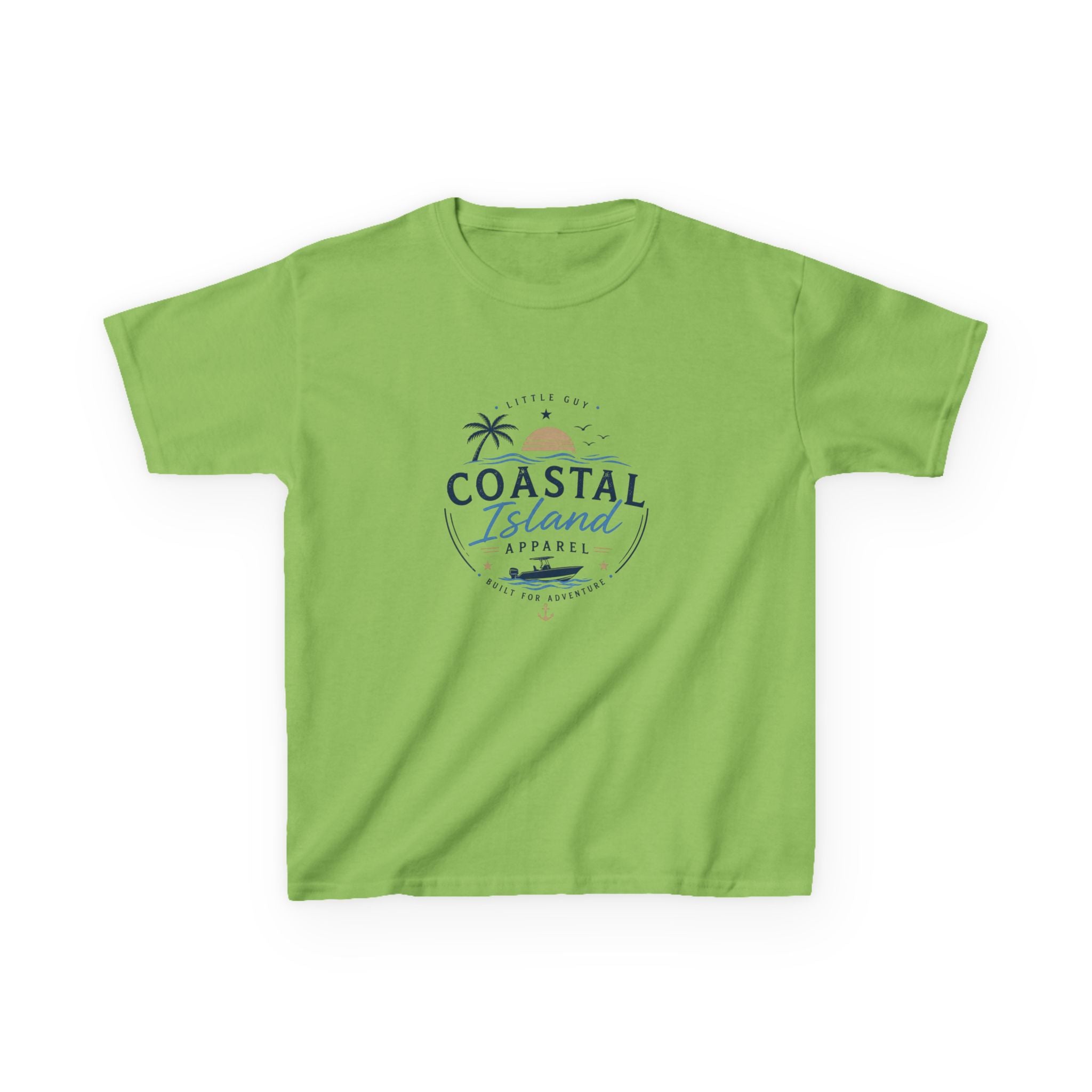 Kids Coastal Island T-Shirt — Beach Palm Tree Tee