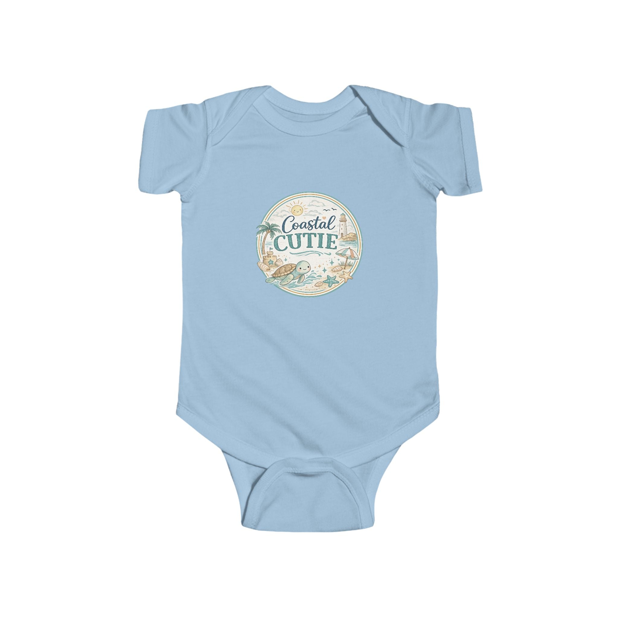 Coastal Cutie Infant Bodysuit - Ocean Seashell Baby Onesie