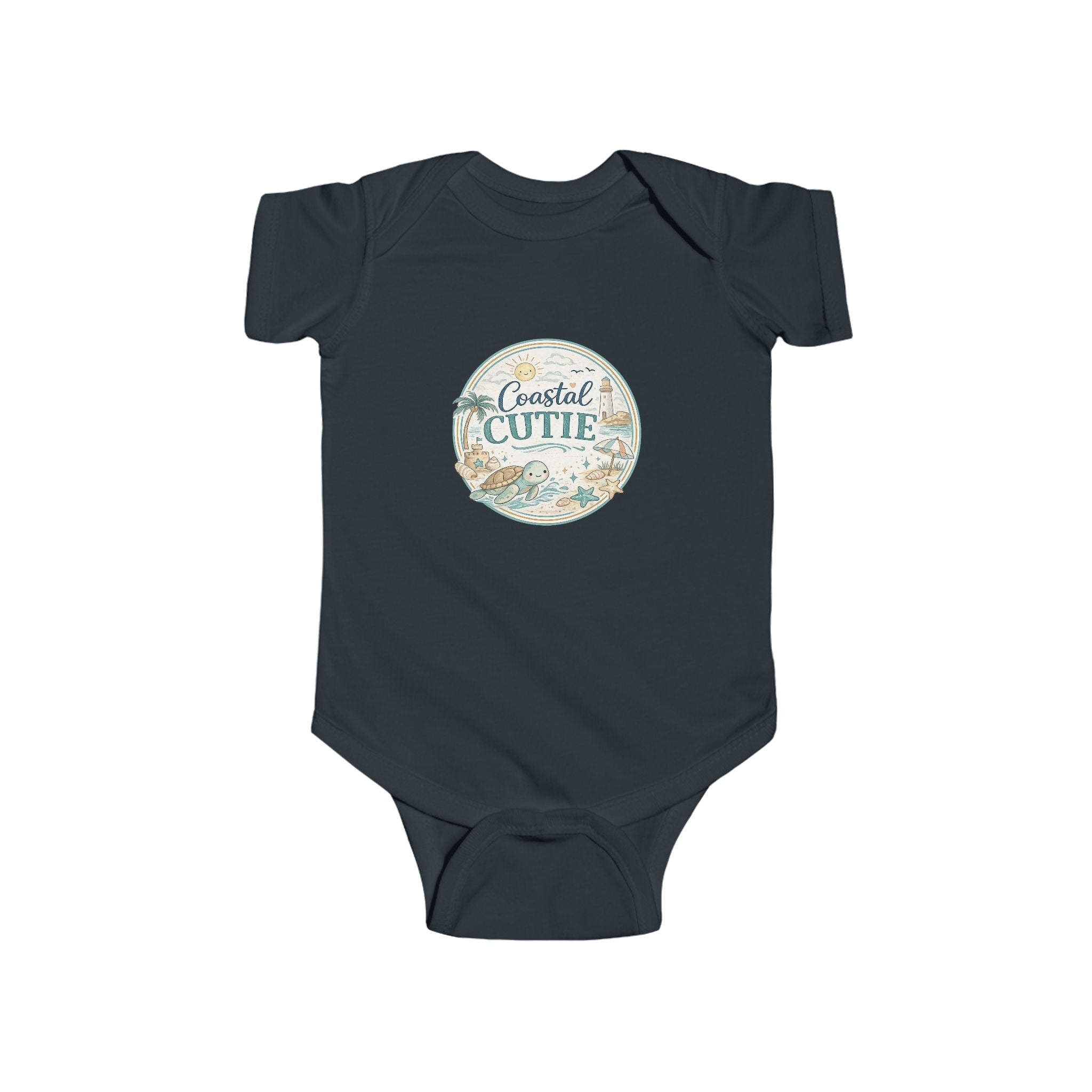 Coastal Cutie Infant Bodysuit - Ocean Seashell Baby Onesie