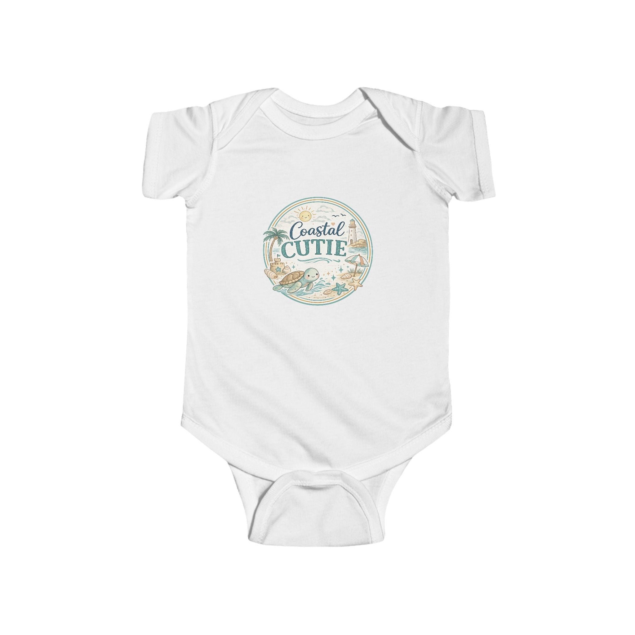 Coastal Cutie Infant Bodysuit - Ocean Seashell Baby Onesie