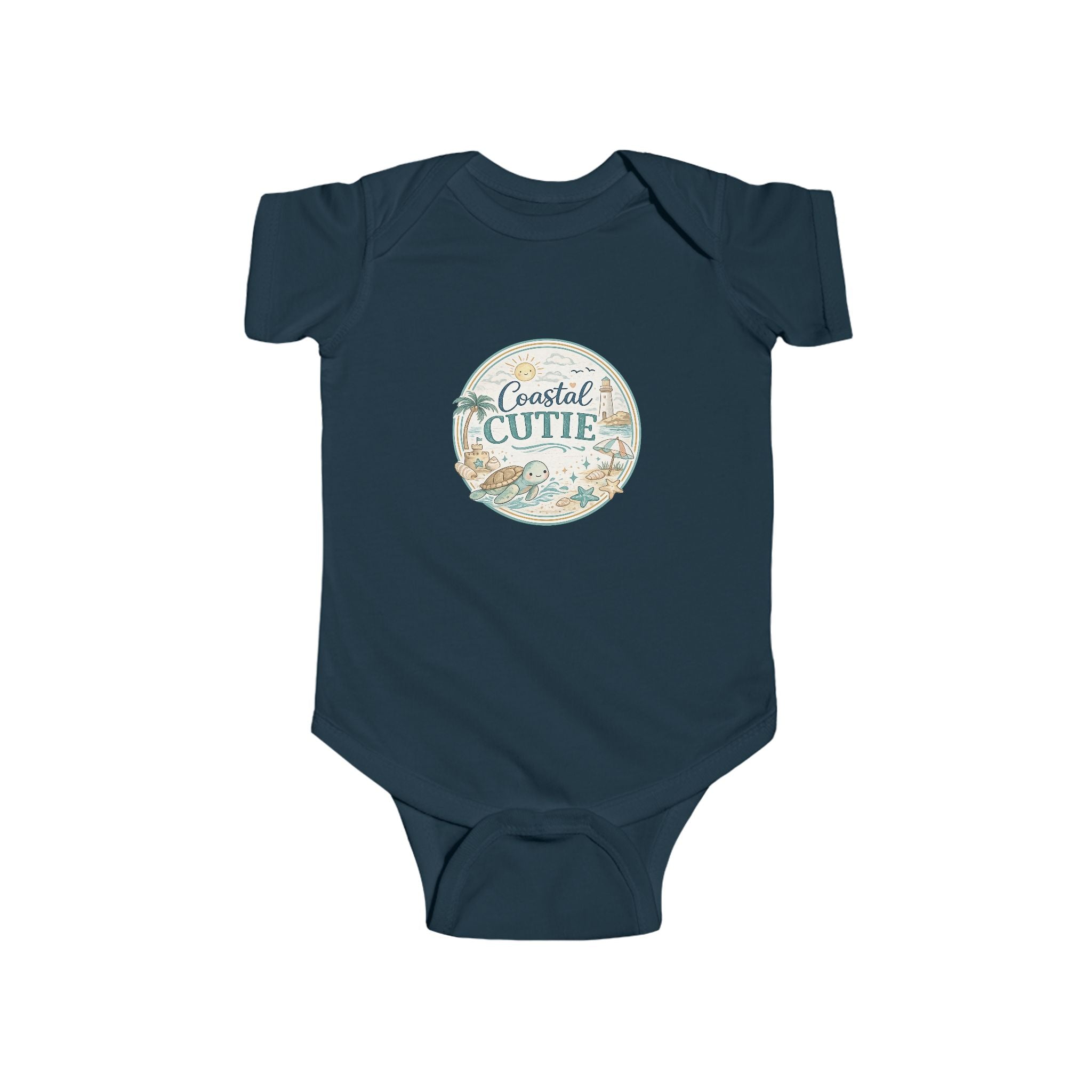 Coastal Cutie Infant Bodysuit - Ocean Seashell Baby Onesie