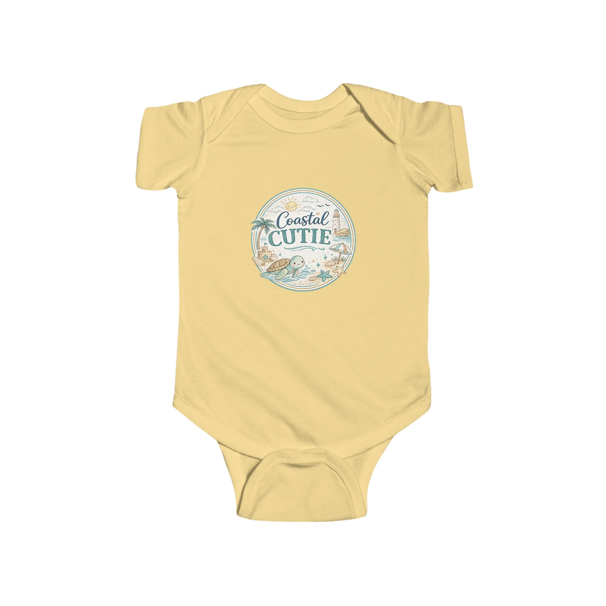 Coastal Cutie Infant Bodysuit - Ocean Seashell Baby Onesie