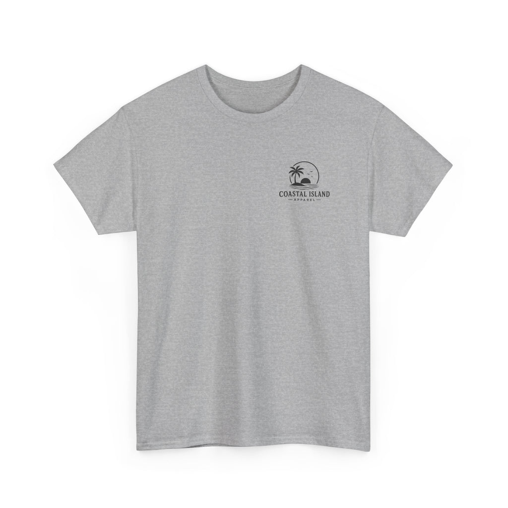 Coastal Island Tee — Vintage Sunset Palm Graphic T-Shirt