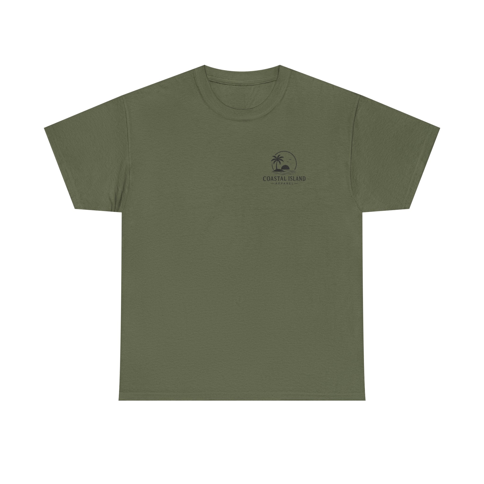 Coastal Island Tee — Vintage Sunset Palm Graphic T-Shirt