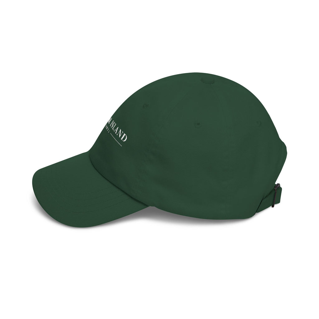 Coastal Island Apparel embroidered logo Dad Cap | white baseball hat