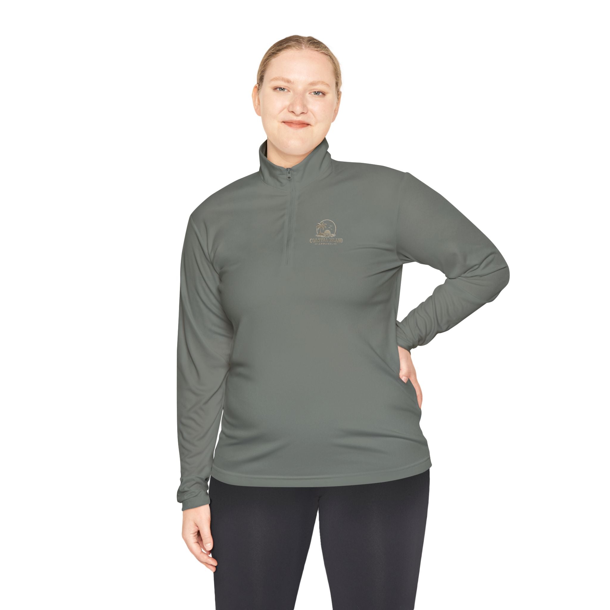 Retro Camper Logo Quarter-Zip Pullover | Small Chest Emblem