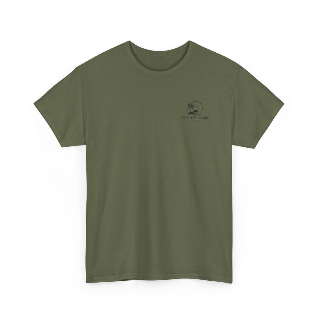 Coastal Island Vintage Car Sunset T-Shirt | Beach Palm Graphic Tee