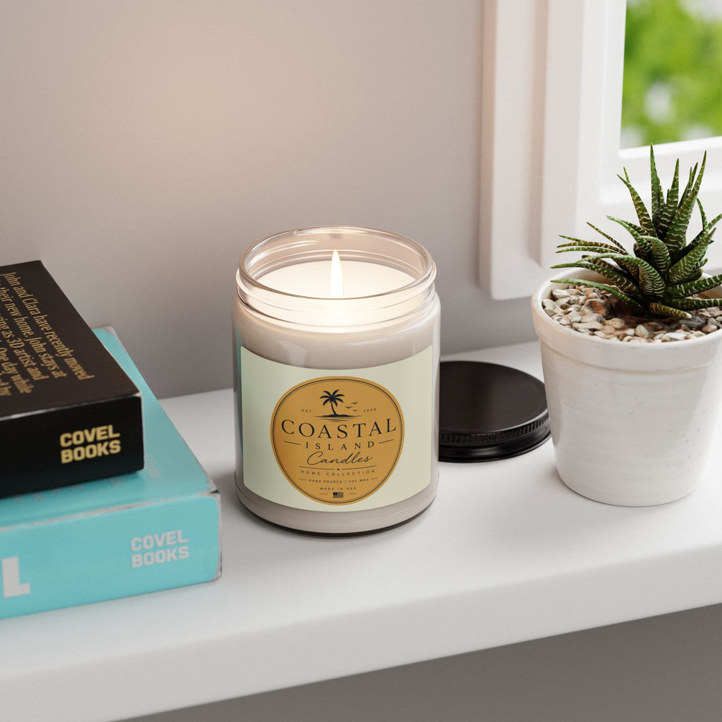 Coastal Island Scented Soy Candle 9oz – Tropical Palm Beach Scent