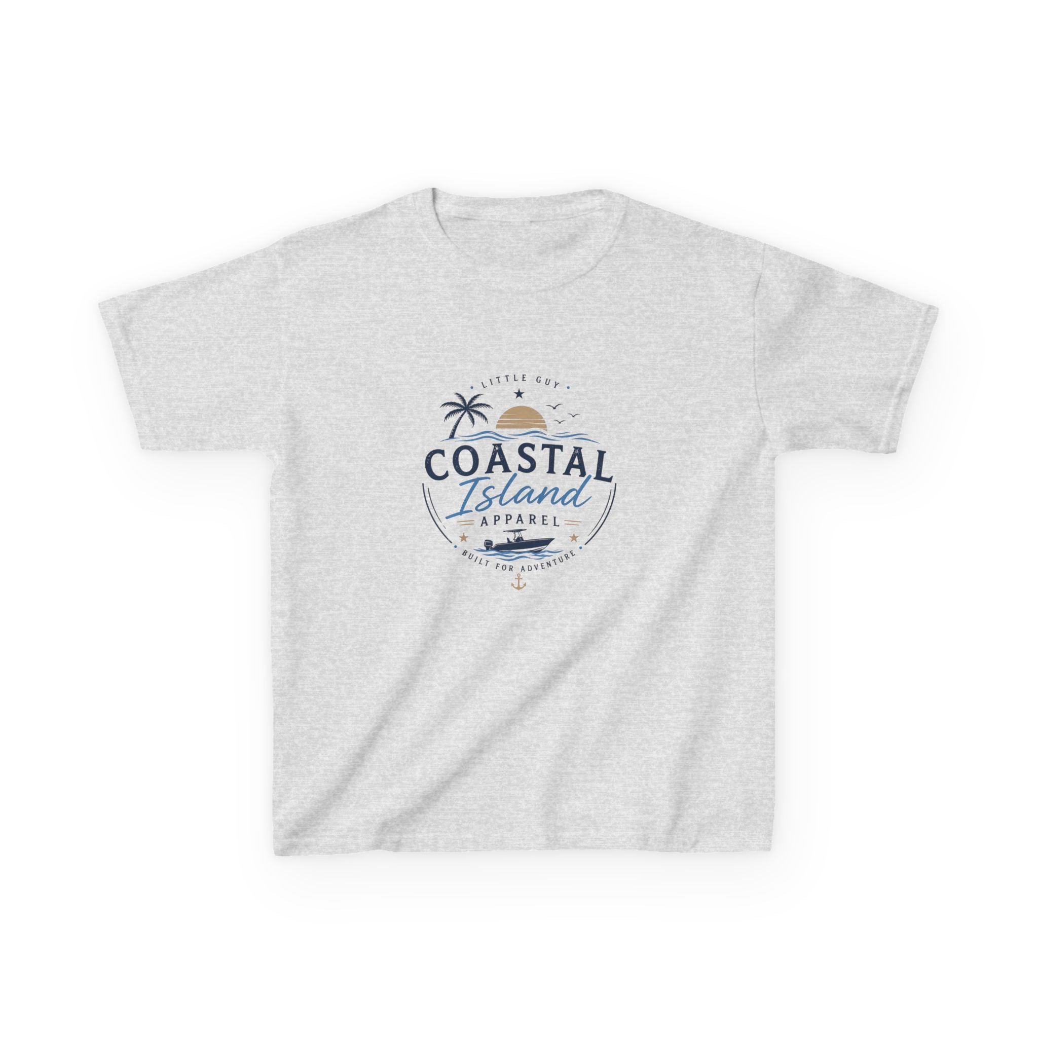 Kids Coastal Island T-Shirt — Beach Palm Tree Tee