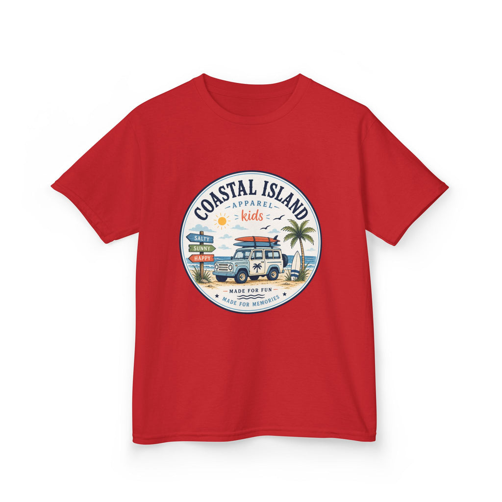 Coastal Island Kids Tee — Vintage Beach Surf Van Graphic