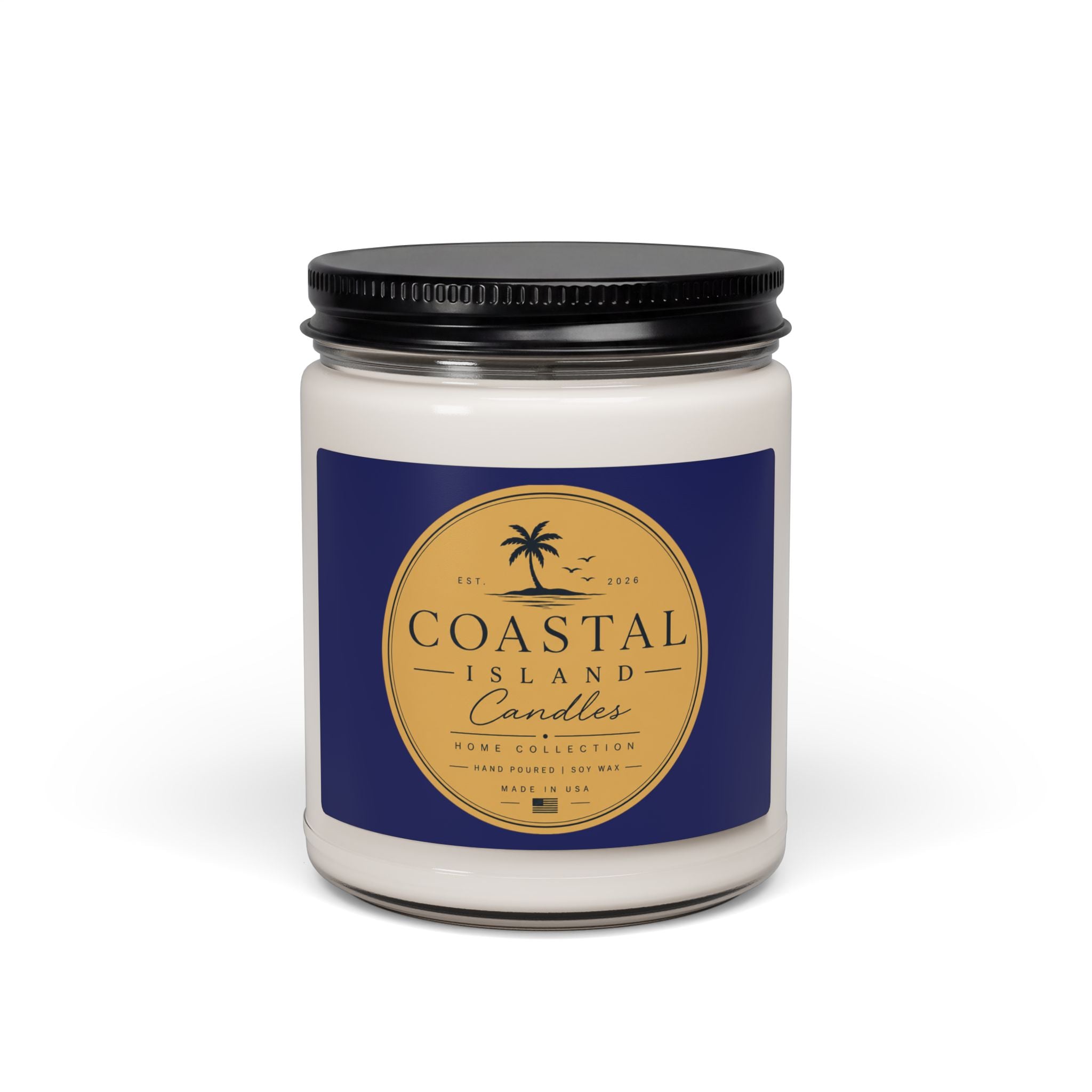 Coastal Island Scented Soy Candle 9oz – Tropical Palm Beach Scent