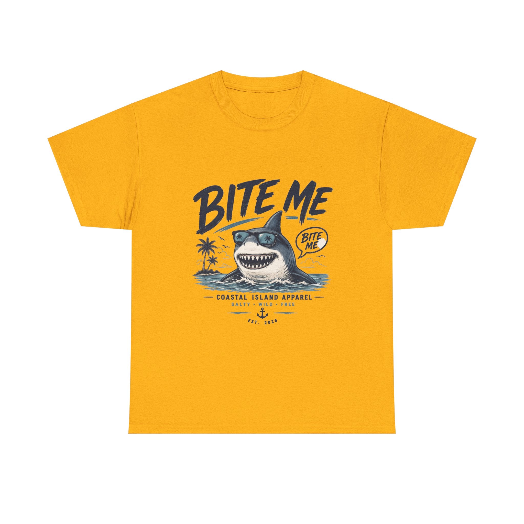 Bite Me Shark Tee — Coastal Island Graphic T-Shirt