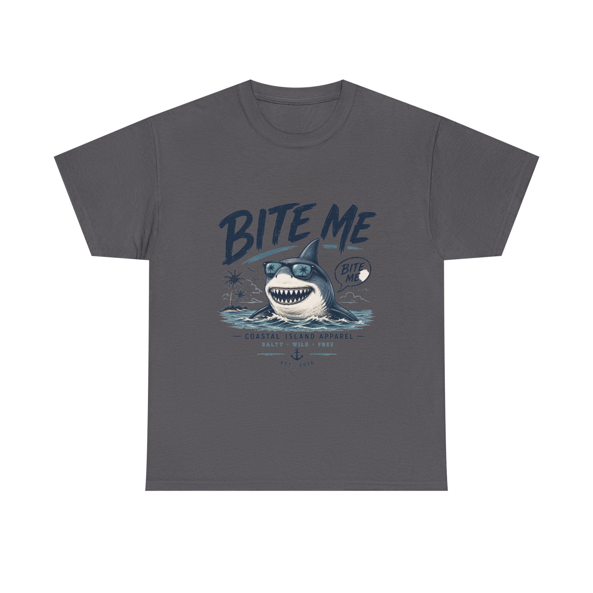 Bite Me Shark Tee — Coastal Island Graphic T-Shirt