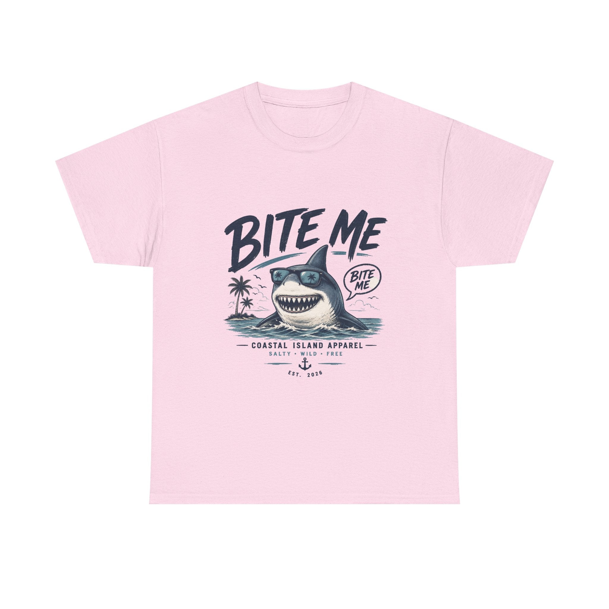 Bite Me Shark Tee — Coastal Island Graphic T-Shirt