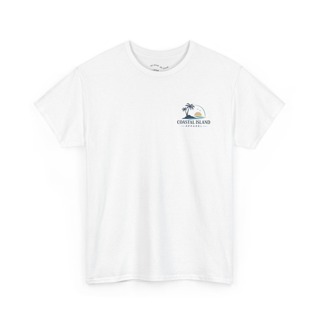Coastal Island Sunset Beach T-Shirt | Palm Tree Ocean Graphic Tee