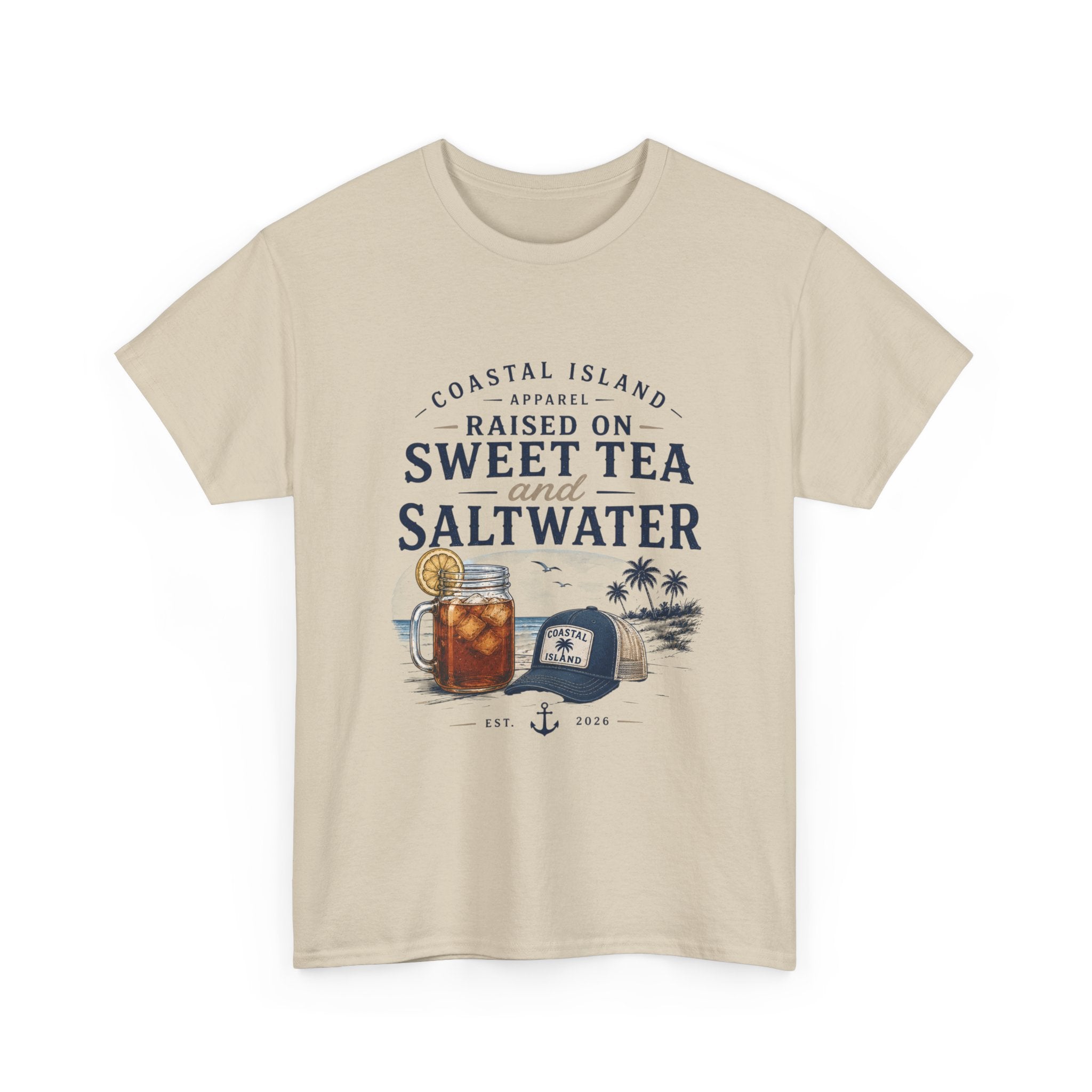 Raised on Sweet Tea and Saltwater T-Shirt — Coastal Island Tee