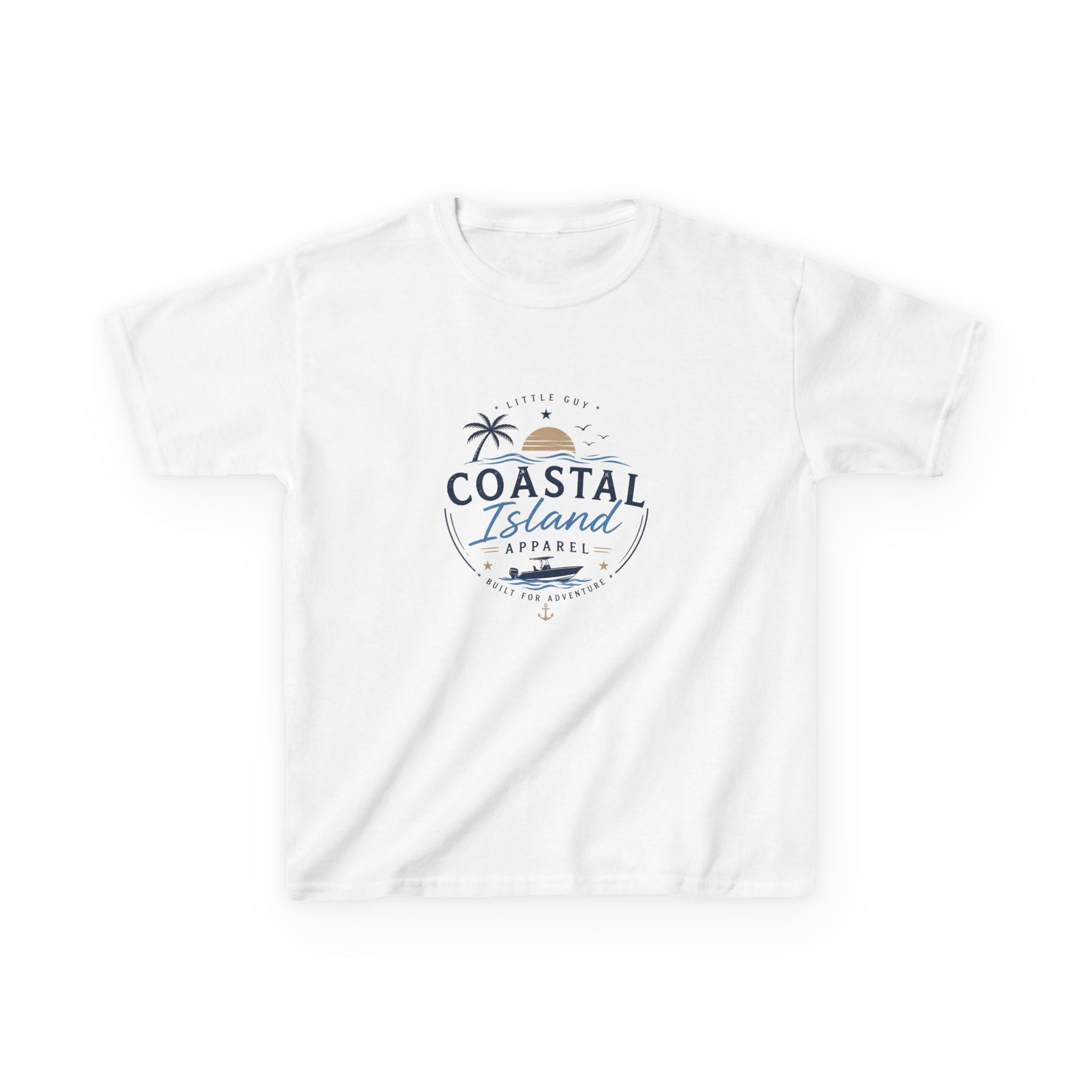 Kids Coastal Island T-Shirt — Beach Palm Tree Tee
