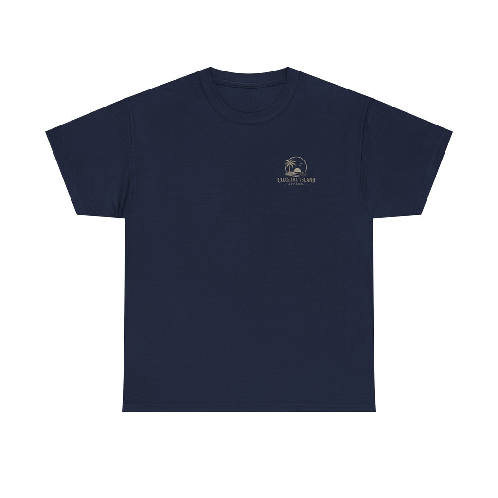 Coastal Island USA Flag Tee — "Because of the Brave" Independence Day T‑Shirt