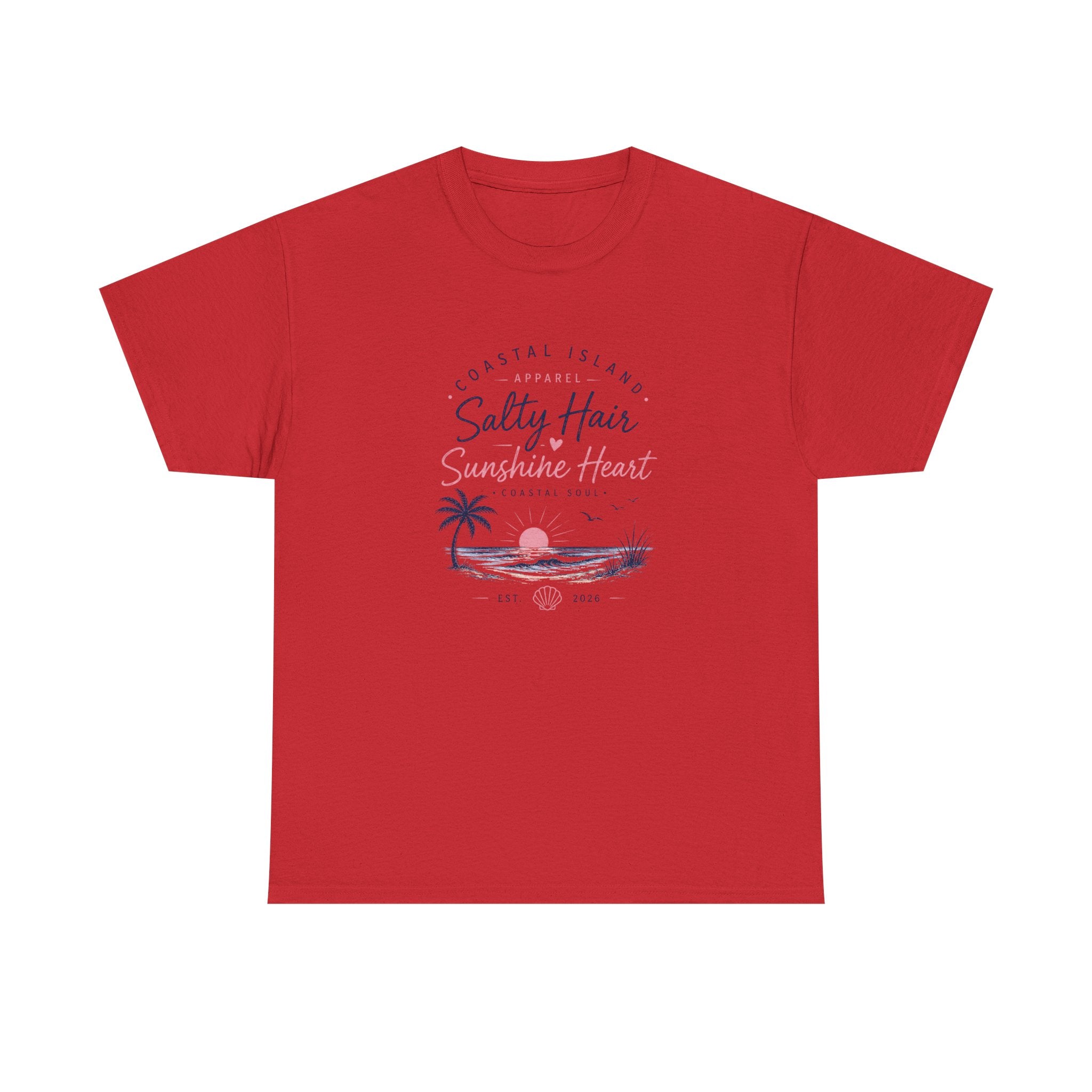 Coastal 'Salty Hair, Sunshine Heart' Women's Beach T‑Shirt