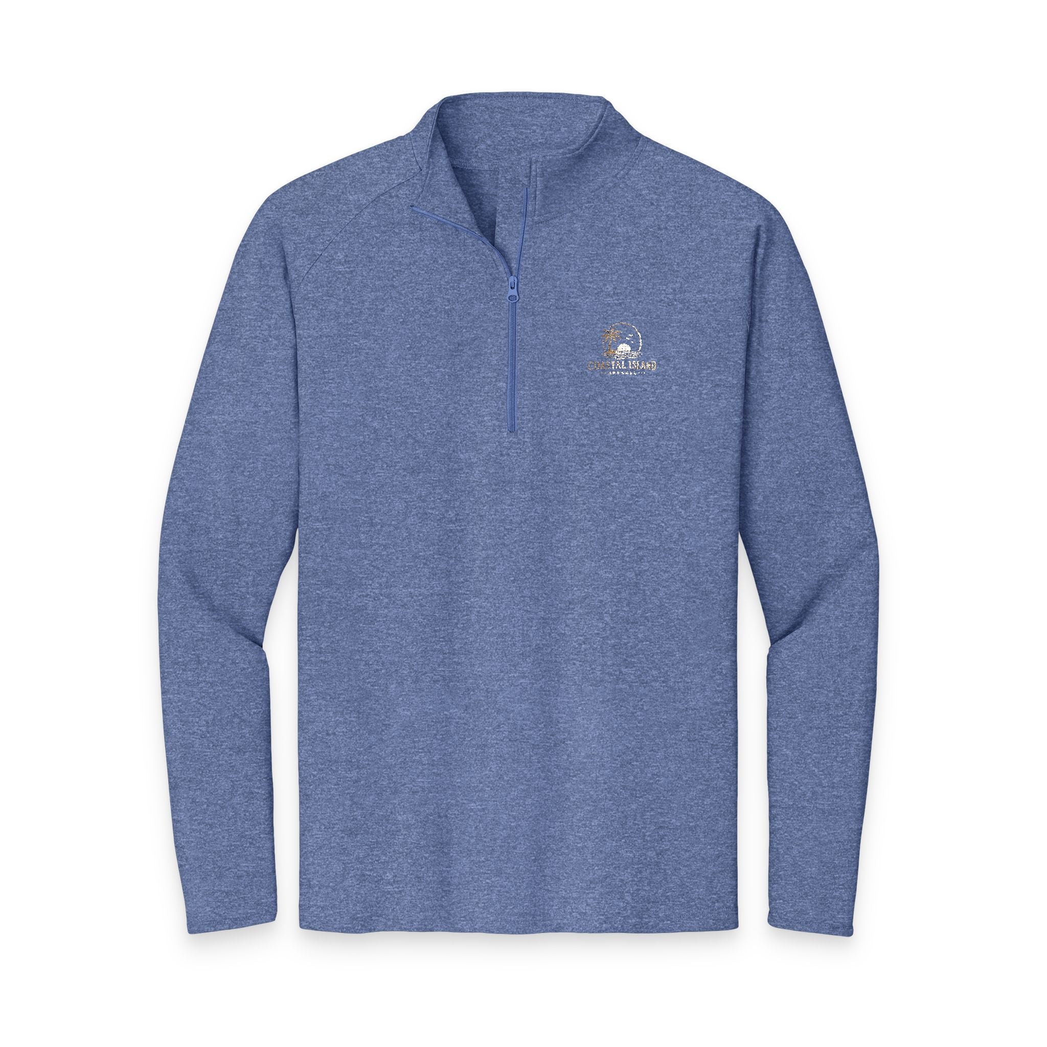 Men's Embroidered Quarter-Zip Pullover — Performance Sport-Wick