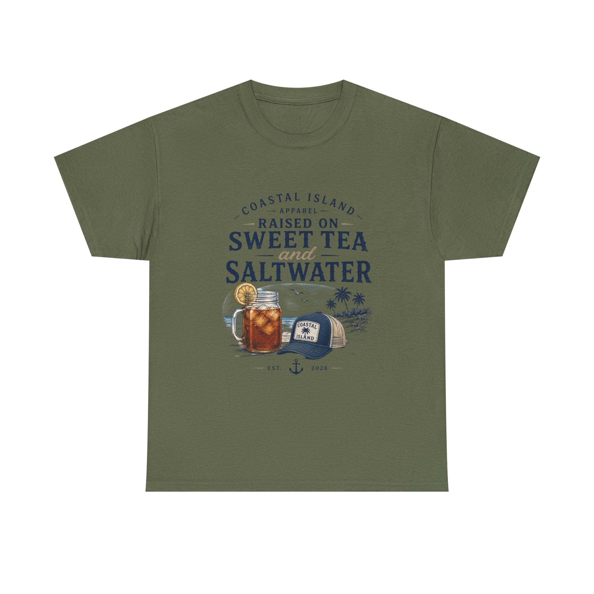 Raised on Sweet Tea and Saltwater T-Shirt — Coastal Island Tee