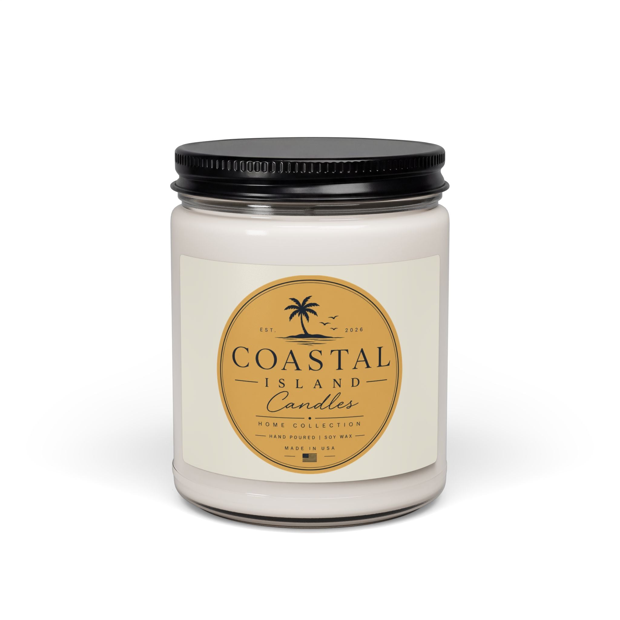 Coastal Island Scented Soy Candle 9oz – Tropical Palm Beach Scent
