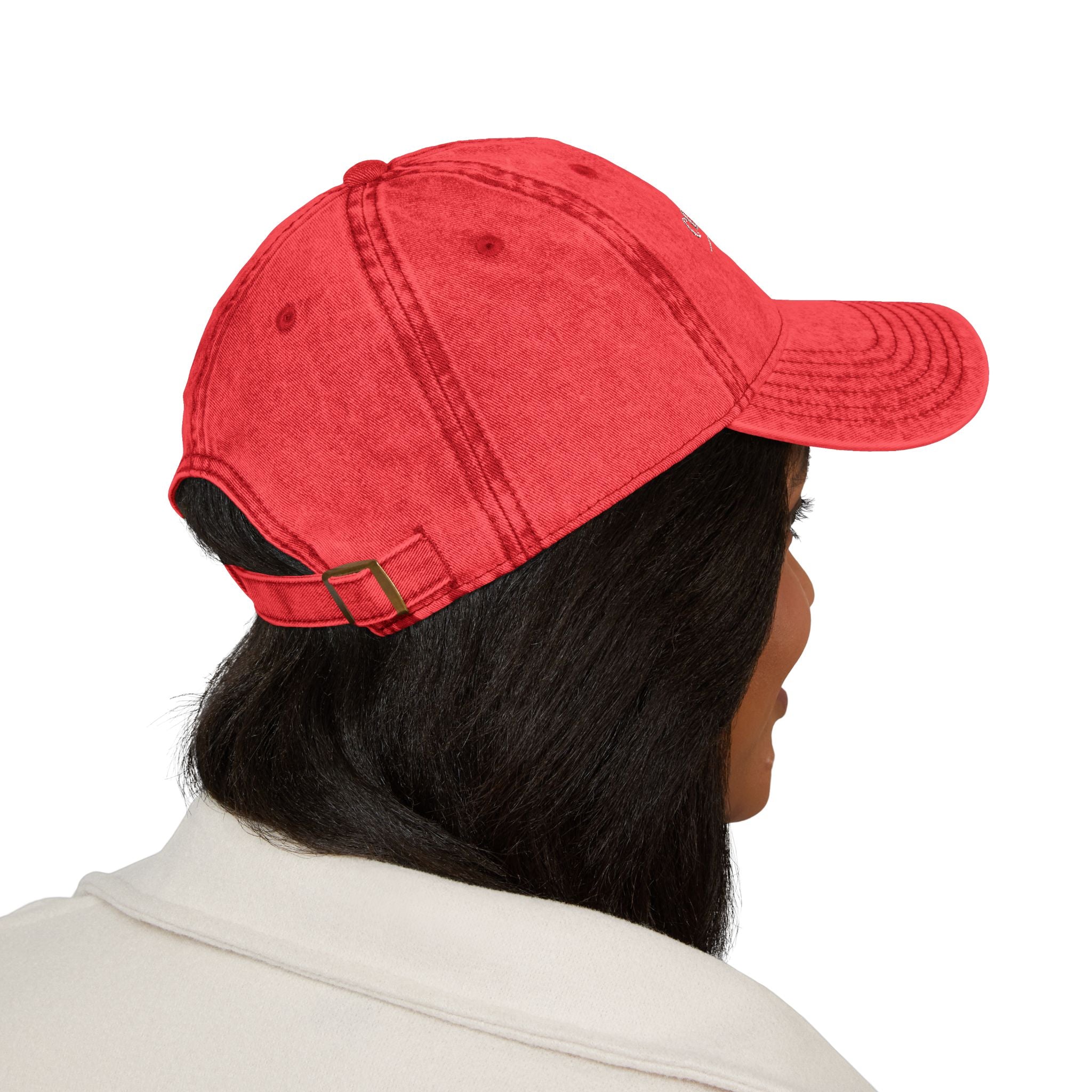 Vintage Embroidered Cap — "Coastal Island" Washed Dad Hat