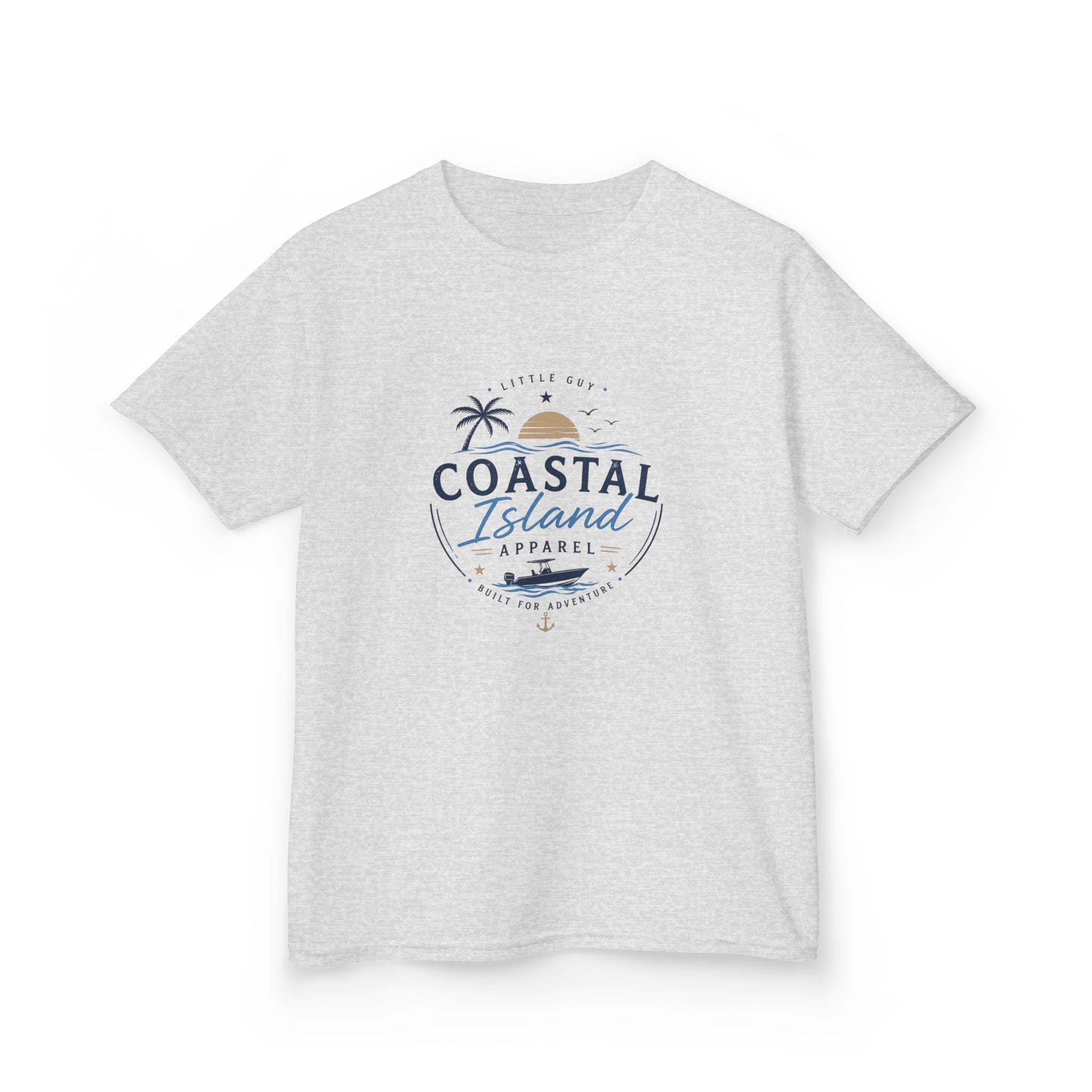 Kids Coastal Island T-Shirt — Beach Palm Tree Tee