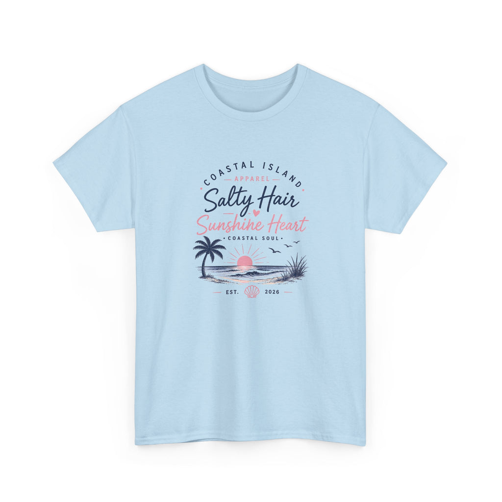 Coastal 'Salty Hair, Sunshine Heart' Women's Beach T‑Shirt