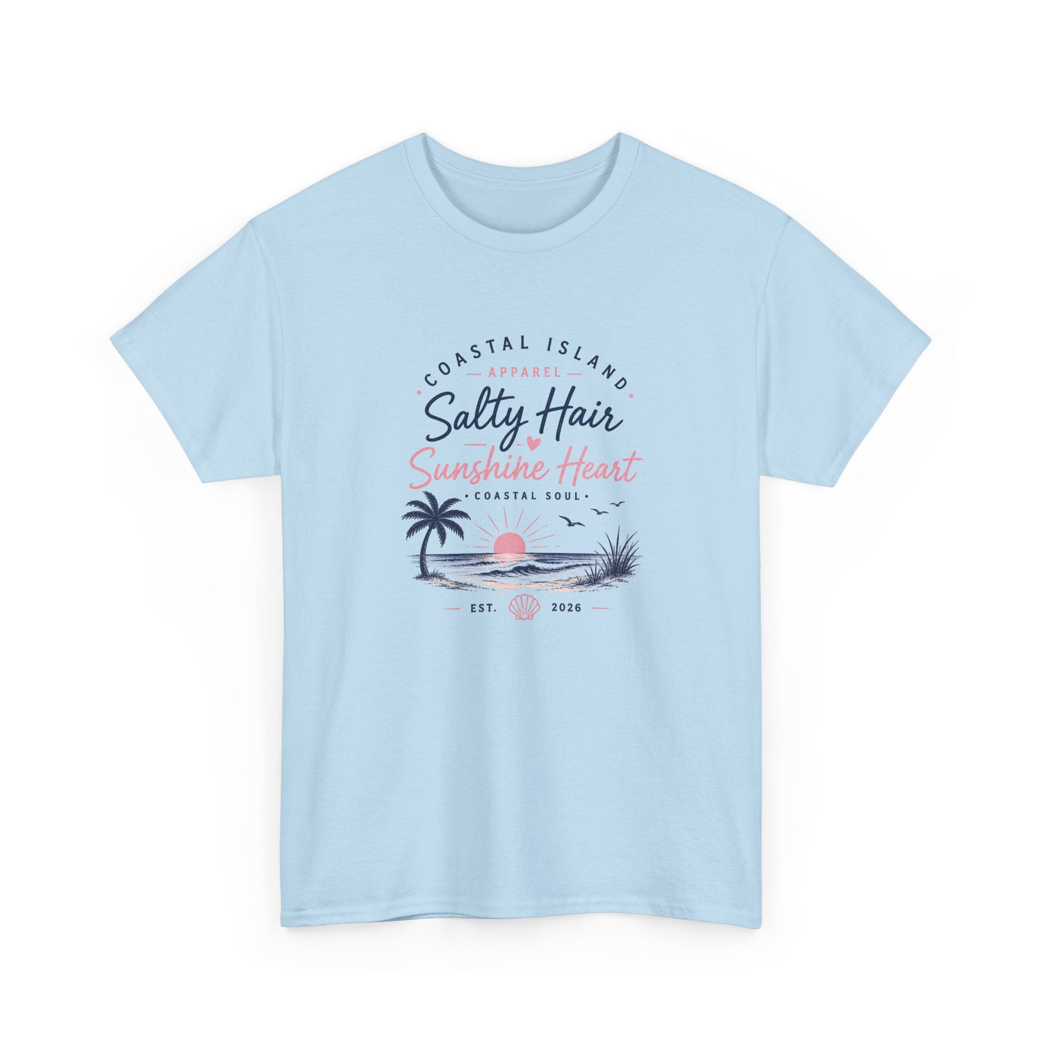 Coastal 'Salty Hair, Sunshine Heart' Women's Beach T‑Shirt