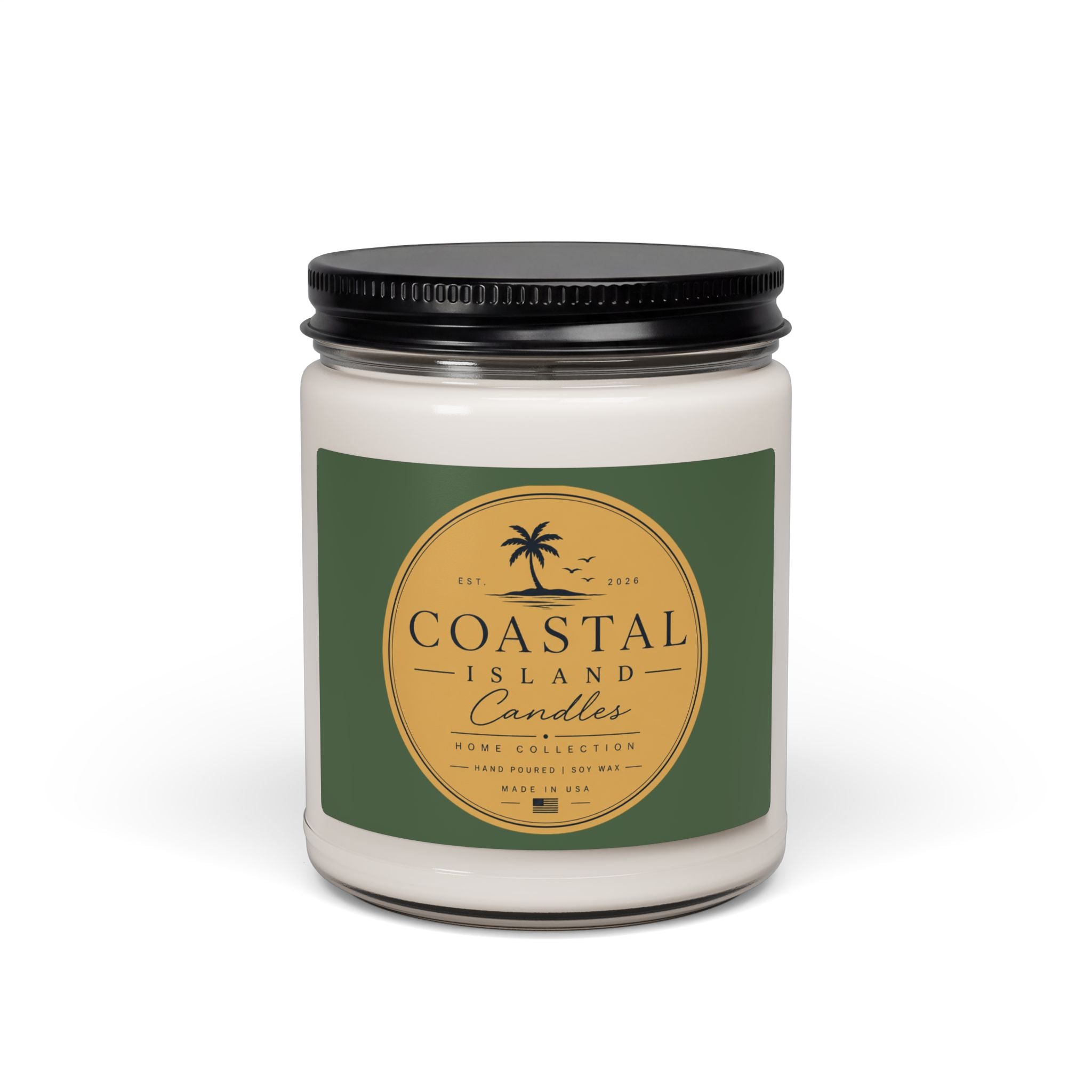 Coastal Island Scented Soy Candle 9oz – Tropical Palm Beach Scent