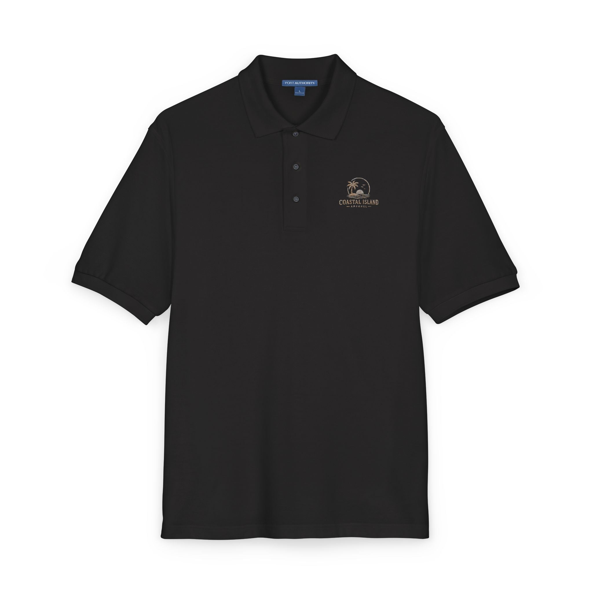 Embroidered Floral Polo Shirt — Subtle Chest Bloom Logo