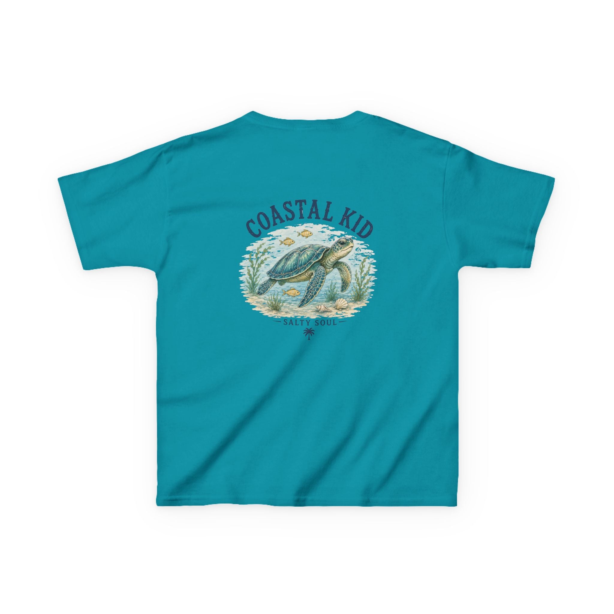 Coastal Kid Kids Tee — Vintage Sea Turtle Beach Shirt