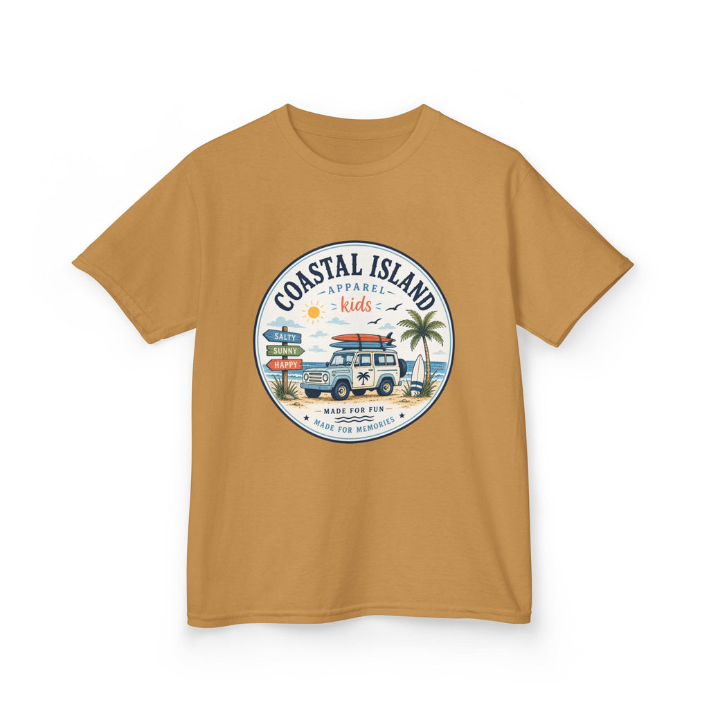 Coastal Island Kids Tee — Vintage Beach Surf Van Graphic