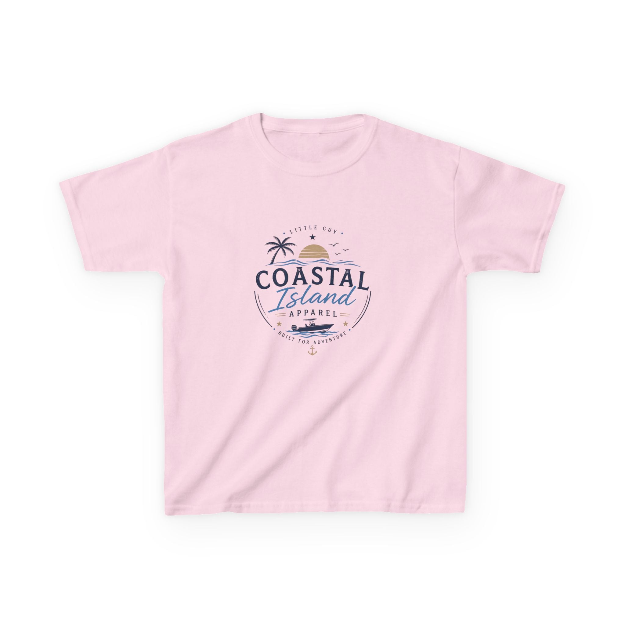 Kids Coastal Island T-Shirt — Beach Palm Tree Tee