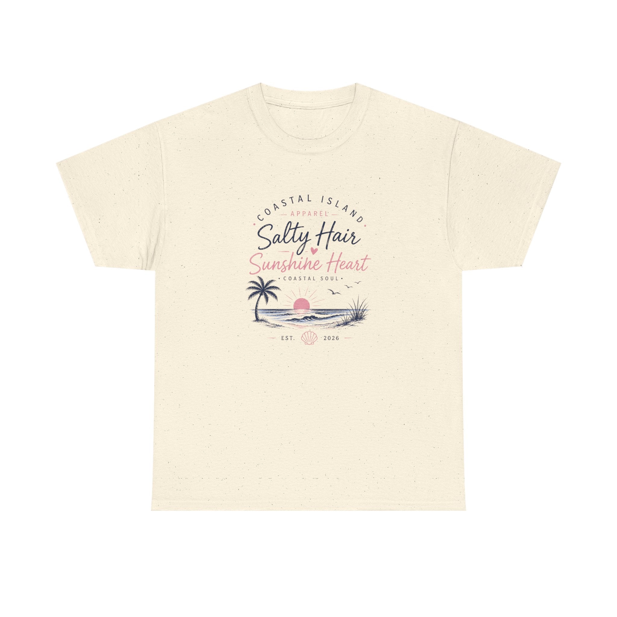 Coastal 'Salty Hair, Sunshine Heart' Women's Beach T‑Shirt
