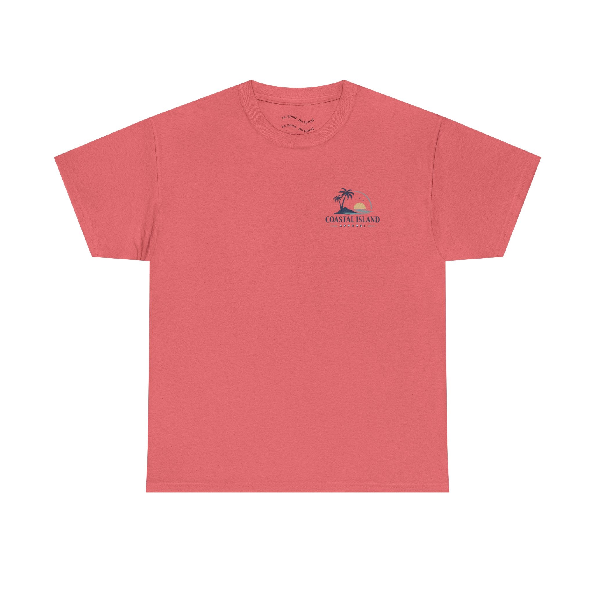 Coastal Island Sunset Beach T-Shirt | Palm Tree Ocean Graphic Tee