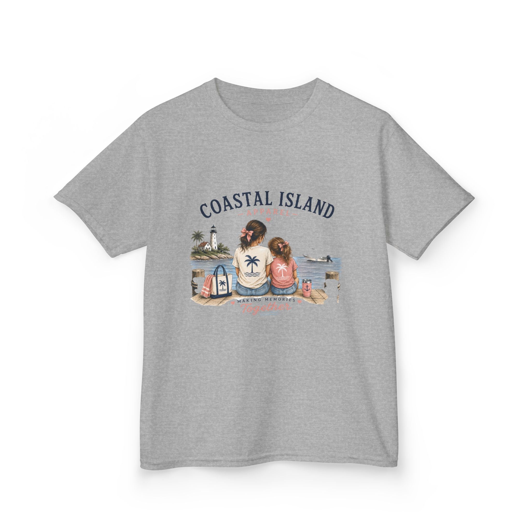 Coastal Island Kids Tee – Mom and Daughter Beach Graphic Shirt